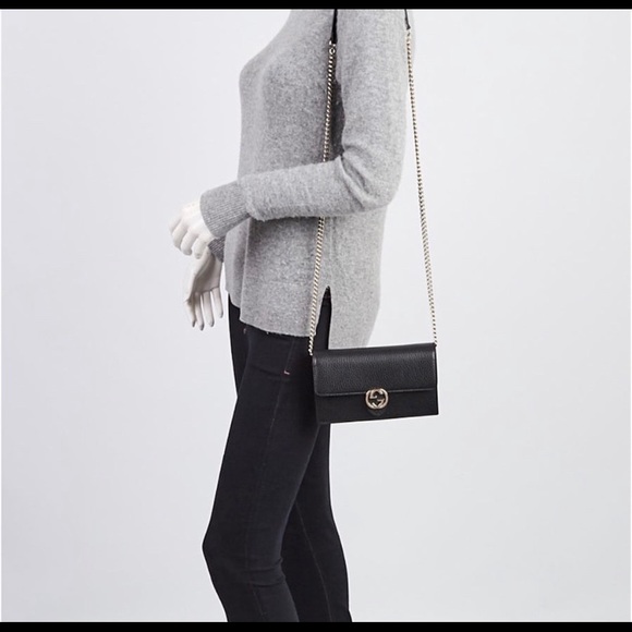 gucci calfskin interlocking g chain wallet - Picture 3 of 5